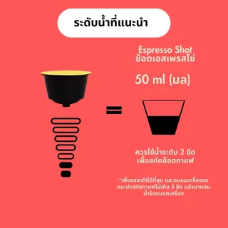 กาแฟแคปซูล ทรงดอลเช่ กัสโต้ จำนวน 10 แคปซูล ราคา 22 บาท/แคปซูล