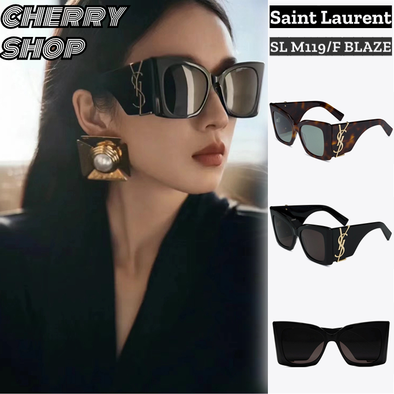 🍒Yves Saint Laurent SL M119/F BLAZE Sunglasses🍒YSL Women's แว่นกันแดด