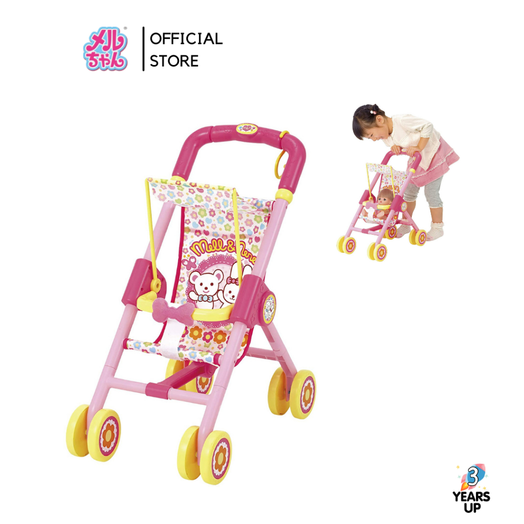 เมลจัง MELL CHAN® รถเข็นเมลจัง พับเก็บได้ Doll Baby Stroller (ลิขสิทธิ์แท้ พร้อมส่ง) メルちゃん รถเข็นตุ๊กตาเมลจัง Mellchan Mell-chan ของเล่นเด็กผู้หญิง ตุ๊กตาเด็ก เลี้ยงน้อง ป้อนนม baby girl toy