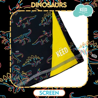 KEED : ชุดว่ายน้ำเด็กโต เสื้อแขนสั้น-กางเกงขาสั้น ตกแต่งกสรีน >> Dinosaurs << *205DN*