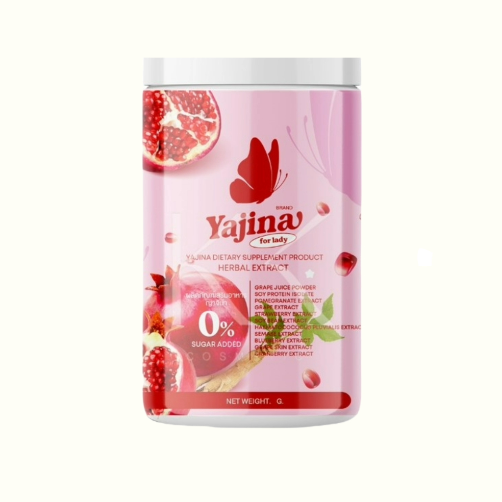 Yajina For Lady ญาจิน่า น้ำชง สำหรับผู้หญิง อาหารเสริม รส ทับทิบ