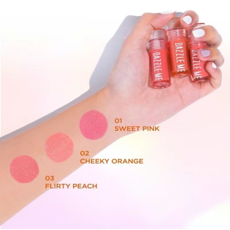 DAZZLE ME Heart - Melt Creamy Liquid Blush ครีมมี่ ลิควิด บลัช 3 เฉดสี