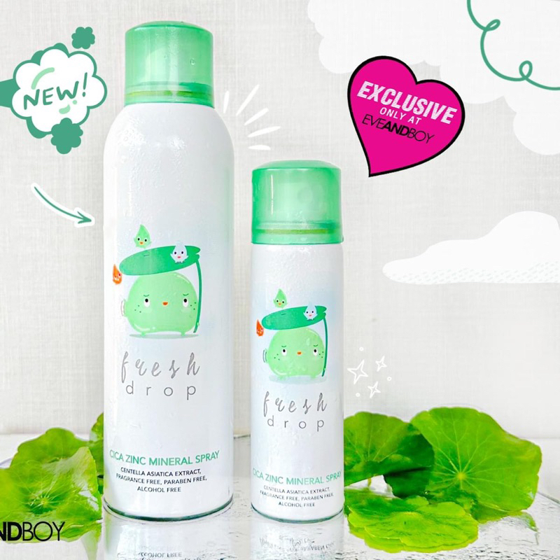 FRESH DROP Mineral Spray Cica Zinc ( #ไซส์ขนาด 150  ml. )