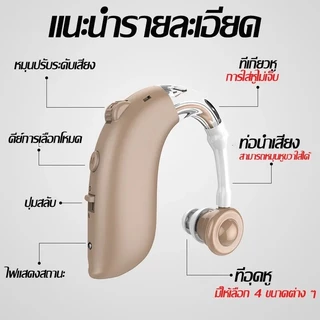 [รับประกัน5 ปี เปลี่ยนใหม่ฟรี] เครื่องช่วยฟังหูตึง มีการรับประกัน(ใช้ได้ทั้งหูซ้ายและหูขวา )เครื่องช่วยฟังคนหูหนวก