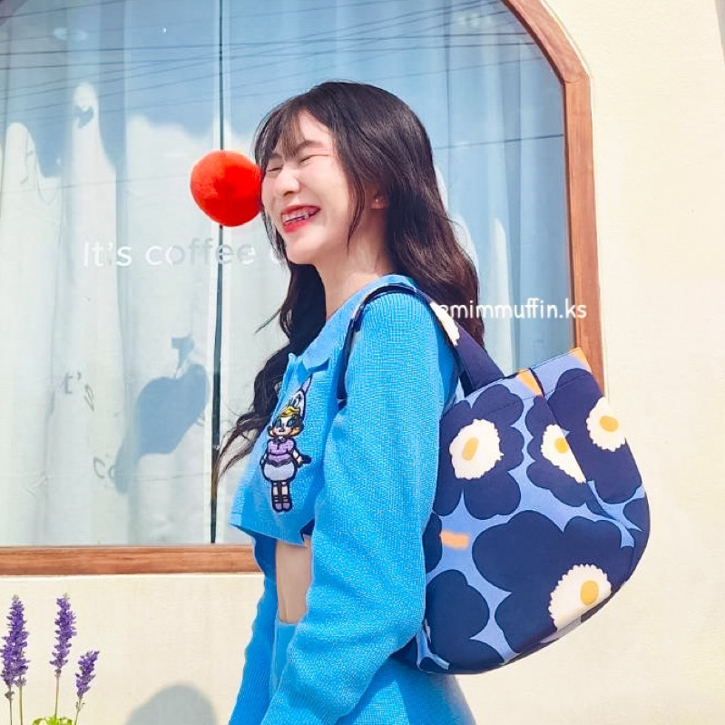 [ส่งฟรี EMS] กระเป๋าถือใบเล็กทรงถัง กระเป๋าผ้า