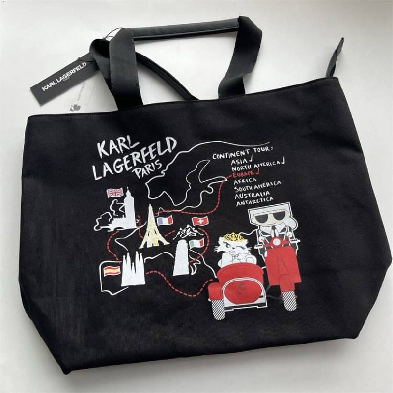 กระเป๋าถือ KARL LAGERFELD PARIS Kristen Logo Graphic Tote bag