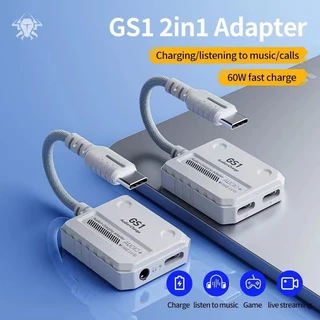 PLEXTONE GS1 3in1 เสมือนจริง 7.1 ช่องเสียงอะแดปเตอร์เสียงภายนอกสเตอริโอการ์ดแปลงพร้อม 3.5 มม Charge Adapter รองรับ PD27W