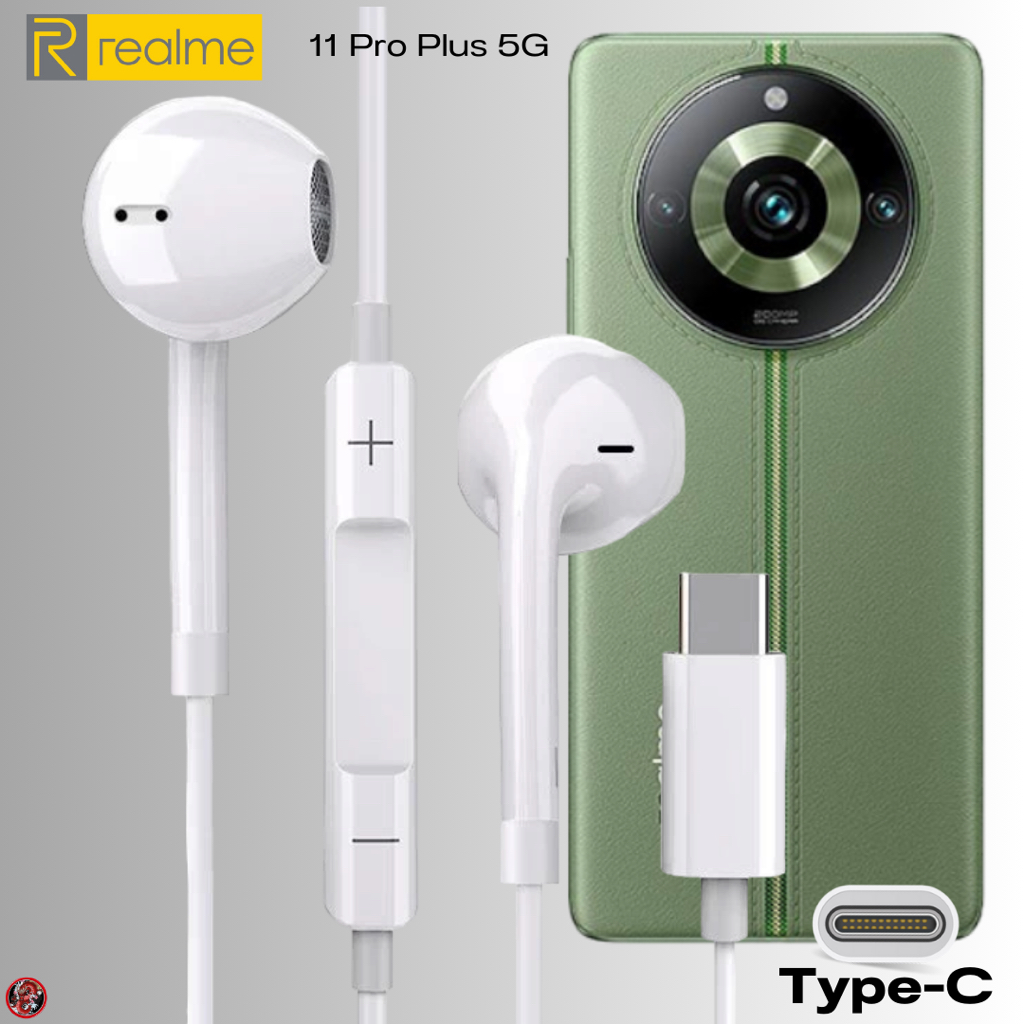 หูฟัง สมอลทอล์ค Realme Type-C เสียงดี เบสนุ่ม สวมใส่สบาย เรียลมี 11 Pro Plus ไทป์ซี สเปคตรงรุ่น รับ-วางสาย ปรับระดับเสีย