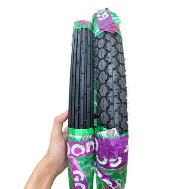 ชุดจับคู่ ยางนอก Goodride 2.25-17 ลายตรง H615  2.50-17 ลายเม็ดข้าวโพด H606 ลายคลาสสิค คุณภาพดี