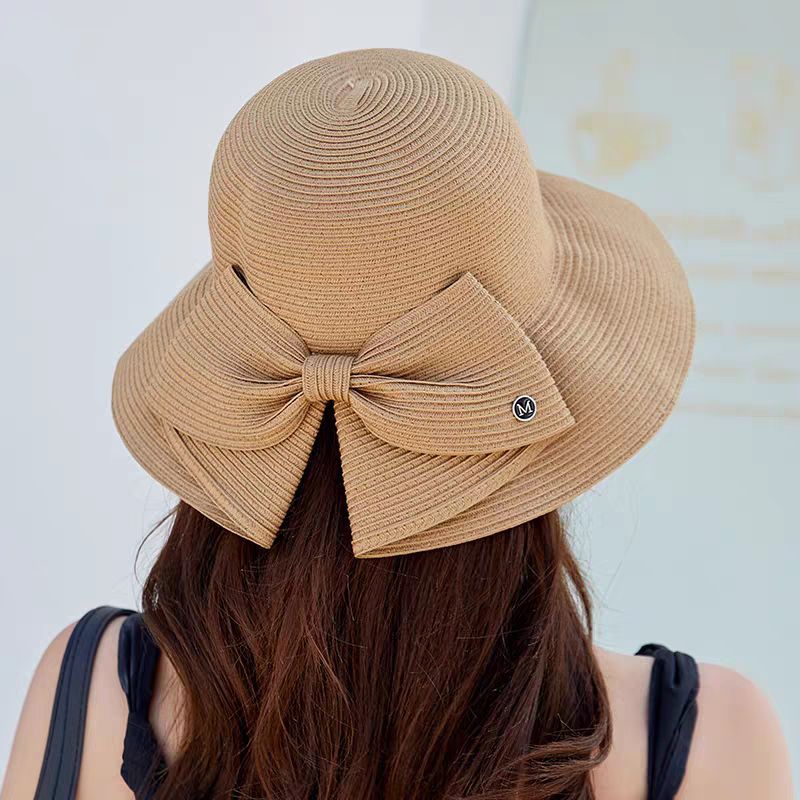 หมวกสานผู้หญิง แฟชั่น ใส่กันแดดพร้อมส่งจากไทย A049