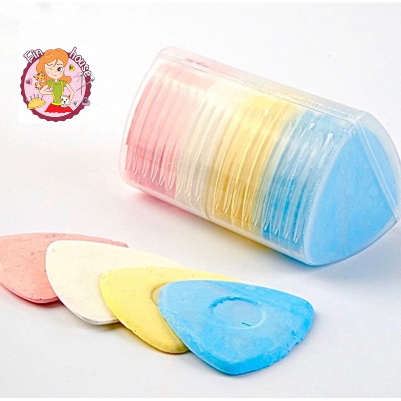 🧸ชอร์คเขียนผ้า 20 ชิ้น พร้อมกล่อง ชอร์กเขียนผ้า ใช้งานง่าย💢