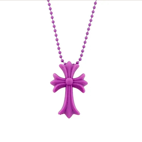 CHROME HEARTS SILICONE NECKLACE - PURPLE