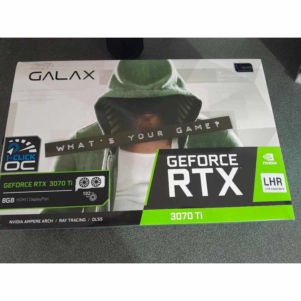 VGA GALAX GEFORCE RTX 3070TI (1-CLICK OC) 8GB GDDR6X (LHR) (มือสอง) ประกันศูนย์ไทย