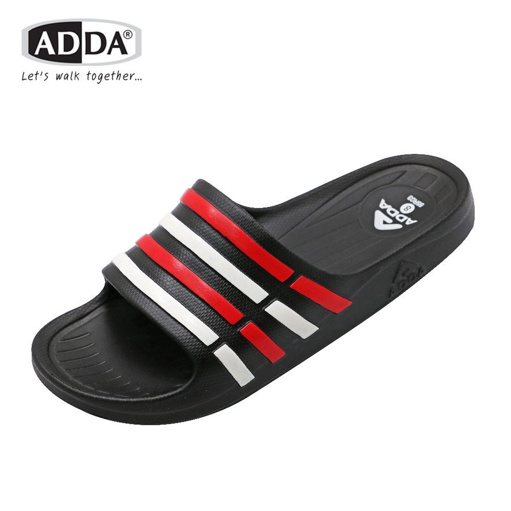 🔥รองเท้าสวม ADDA รุ่น 55R03 รองเท้าแตะแบบสวม ริ้ว 4 แถบ เบาสบายเท้า พื้นนิ่ม