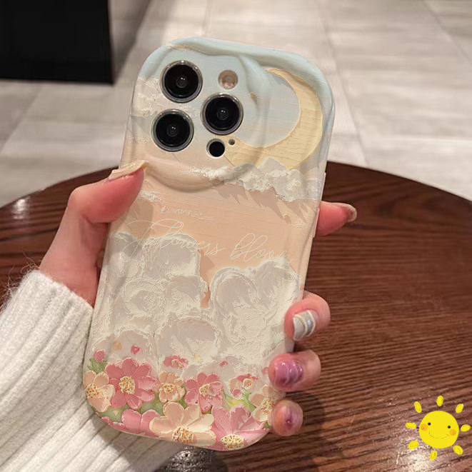 【ส่งจากไทย】จัดส่งภายใน 3 วัน เคสไอโฟน11 เคส For iPhone 11 12 13 14 15 Pro Max 7 8 Plus SE Case ทะเลแห่งดอกไม้ เคส