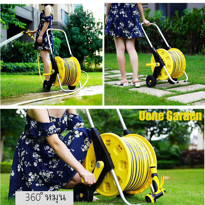 Uone Garden ชุดอุปกรณ์สายยางรดน้ำต้นไม้ พร้อมโรลเก็บสายปรับระดับน้ำได้10แบบสายยางมี20เมตรกับ10เมตร thumbnail 7