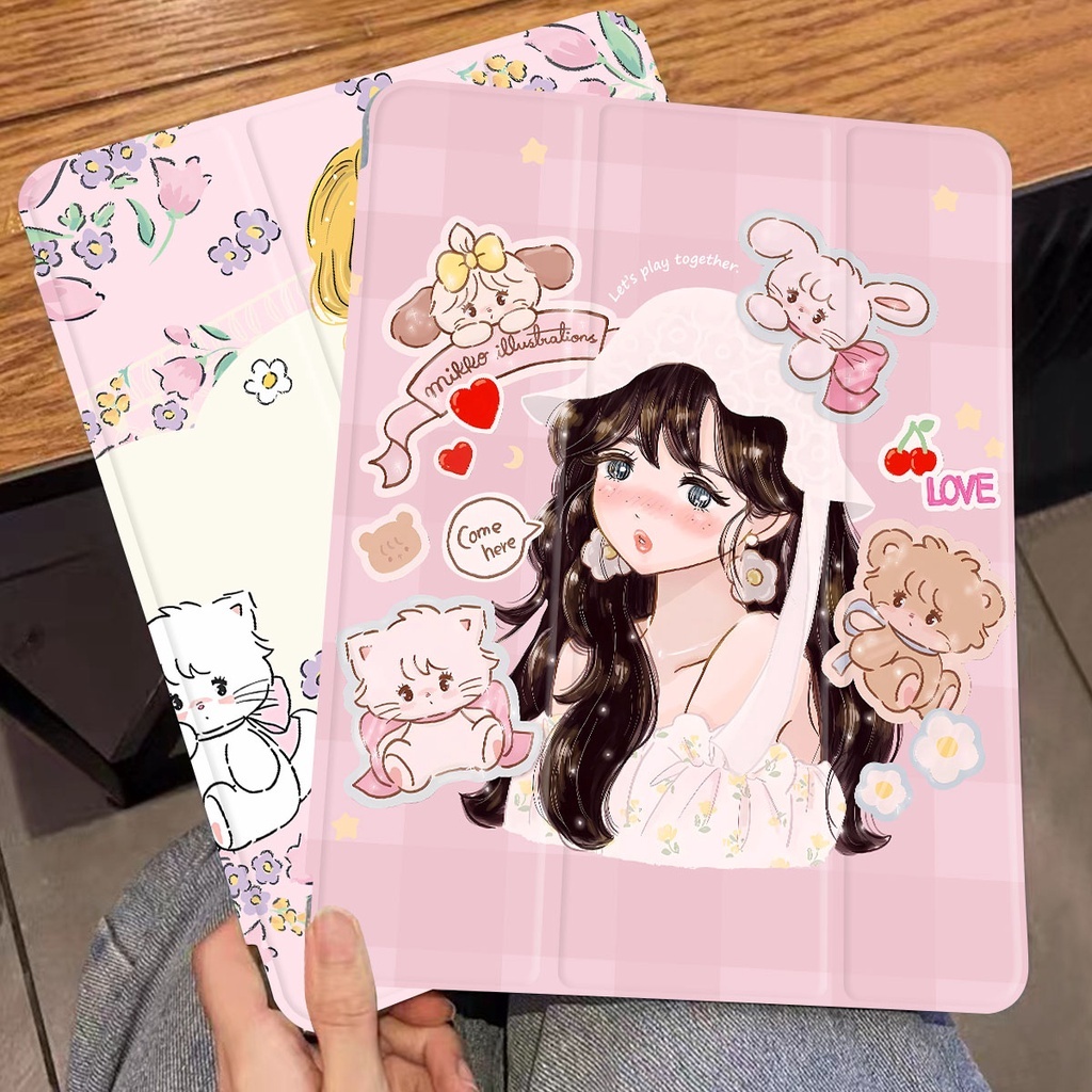 เคสไอแพด ปกอัจฉริยaะพร้อมช่องเสียบปากกา  gen5/6/7/8/9 เจน10.2 air1/2/3/4/5 แอร์9.7/10.9 pro10.5/12.9