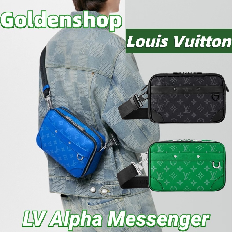 New!!🍒หลุยส์วิตตอง Louis Vuitton Alpha Messenger Bag LV กระเป๋าแมสเซนเจอร์