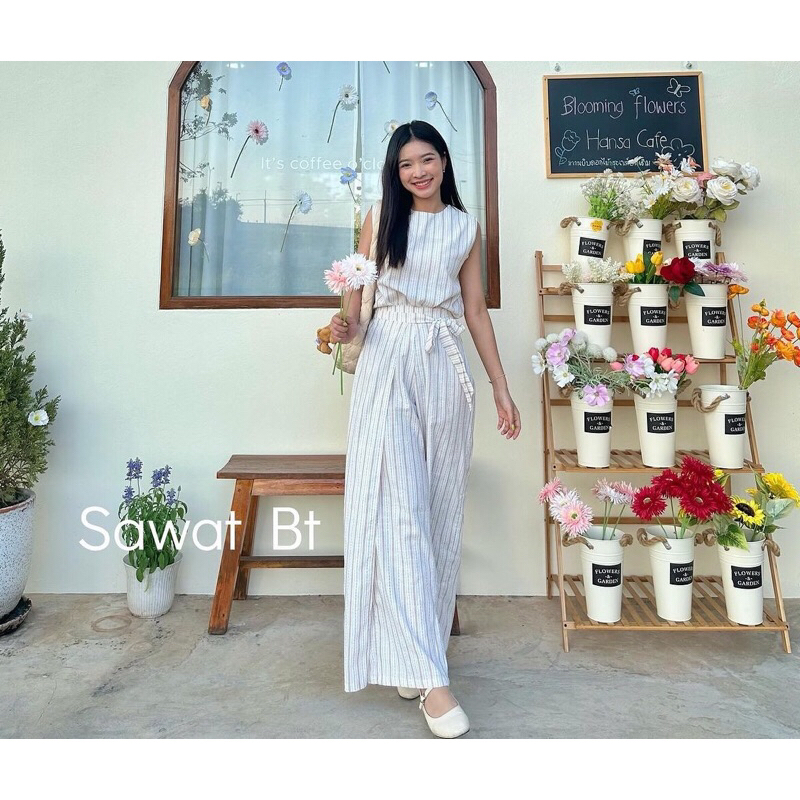 เซ็ท ผ้าฝ้สยแท้ งานสวยมาก ป้าย sawat bt