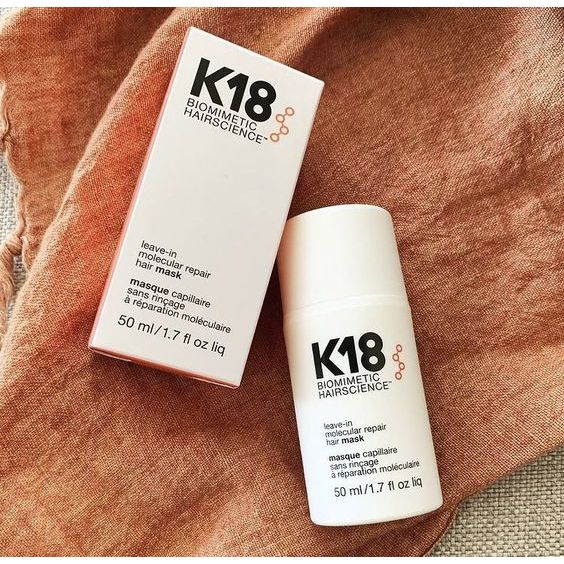 K18 HAIR LEAVE-IN MOLECULAR REPAIR HAIR MASK 50ml. บำรุงผมเสีย เชื่อมแกนผมแนวนอน ( ของแท้ 100% พร้อม