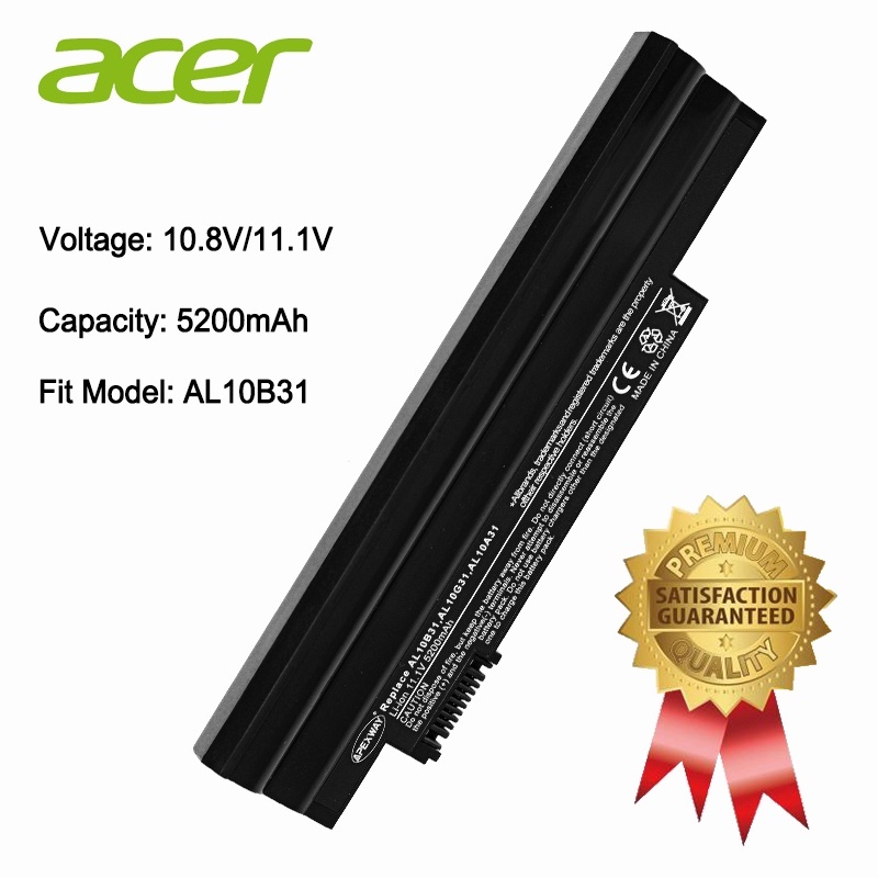 ♛Laptop Battery for Acer Aspire One D255 D255E D260 D270 522 722 AL10B31 AL10A31 AL10G31 ICR17/65