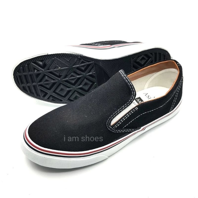 Hot item ส่งไว !!! ราคาถูกที่สุด !!! ASI รองเท้าสวม แบบ Slip on ไซส์ : 38-45