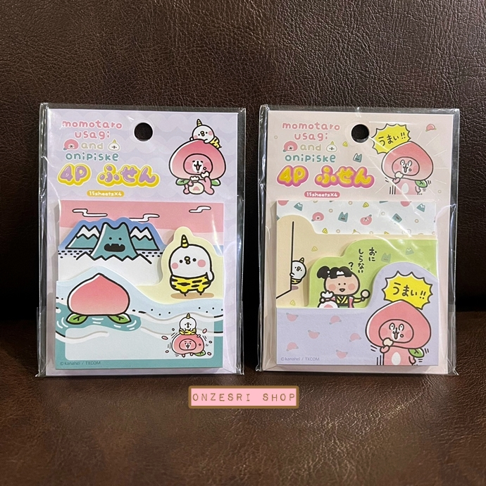 Sticky Note Kanahei ลาย Momotaro Usagi and Onipiske (Limited) มี 2 แบบให้เลือก