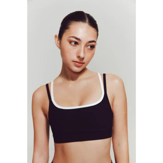Cassette Wide Ribbed Sports Bra (The Movement) - The Flos Club