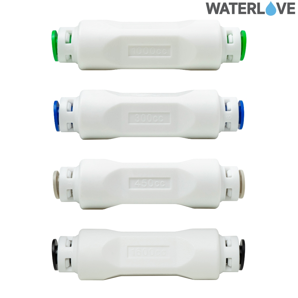 โฟว์น้ำทิ้ง เครื่องกรองน้ำ RO Flowโฟว์น้ำทิ้ง 300/450/1000/1600ccปลายทั้ง 2 ด้าน แบบ Speed fit เป็นช่องเสียบสายพร้อมใช้