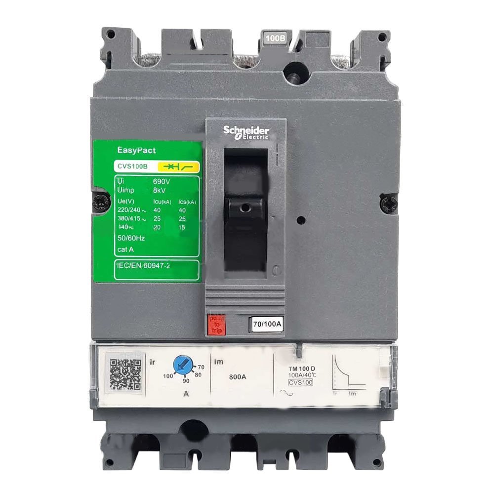 เบรกเกอร์ 100 AT / 100 AF  3 P 380-415 V 25 kA รุ่น CVS -ชไนเดอร์