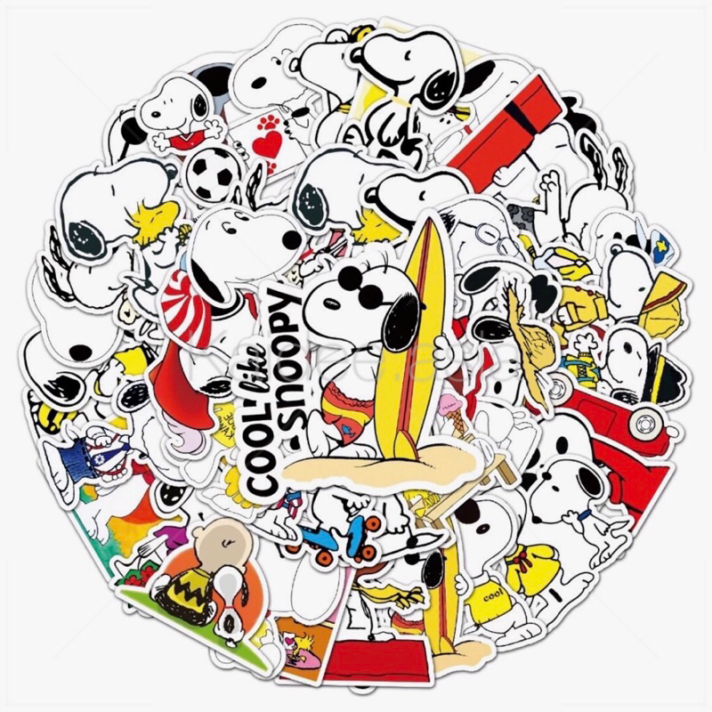 ✅ ขายดี Sticker S30 สติกเกอร์ กันน้ำ ลายการ์ตูน Snoopy สำหรับตกแต่ง งาน DIY จำนวน 50 ชิ้น - รูปที่ 2