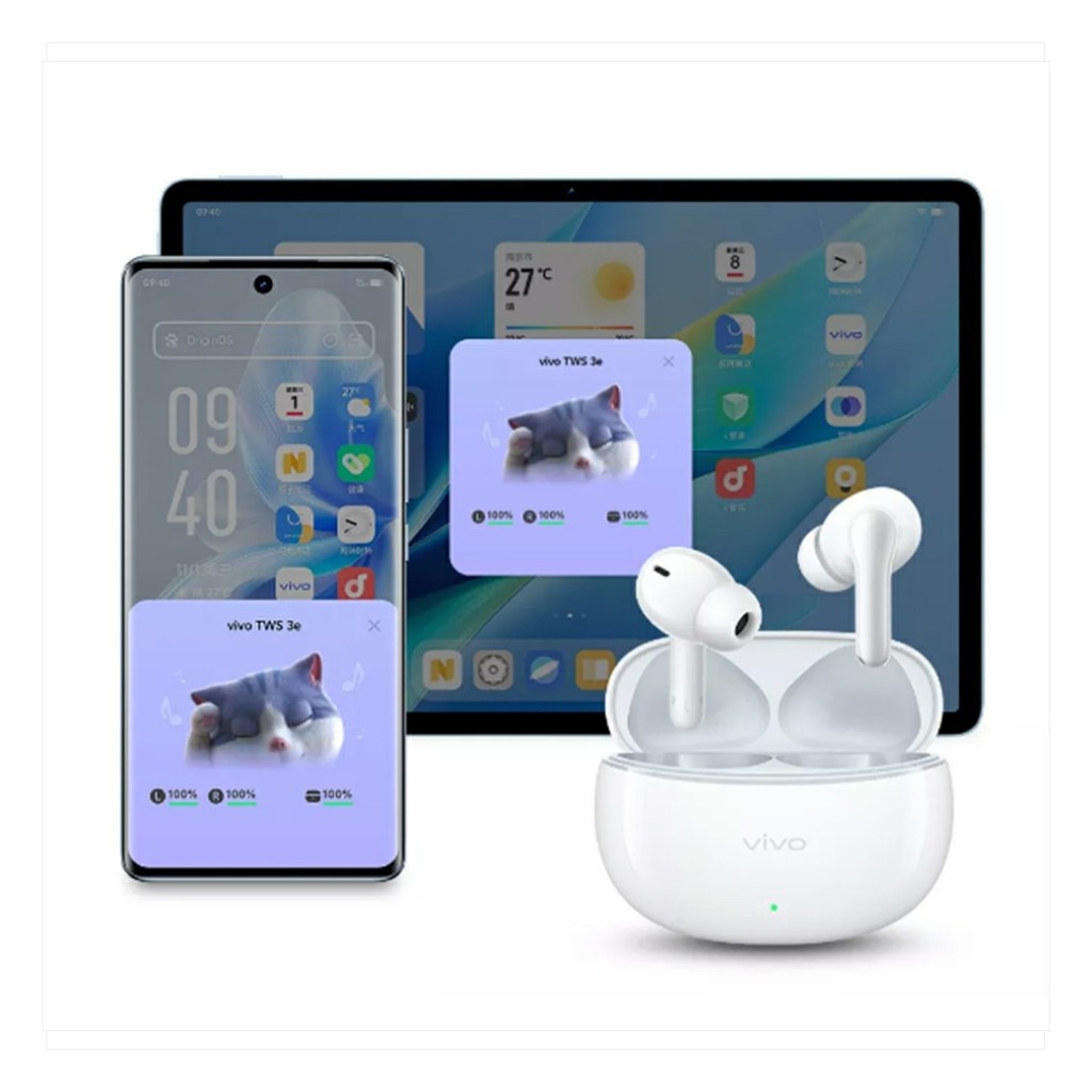 Vivo Tws 3e หูฟังไร้สาย บลูทูธ 5.3 ลดเสียงรบกวน ไมโครโฟน Deepx 3.0 ประกันศูนย์ไทย3เดือน