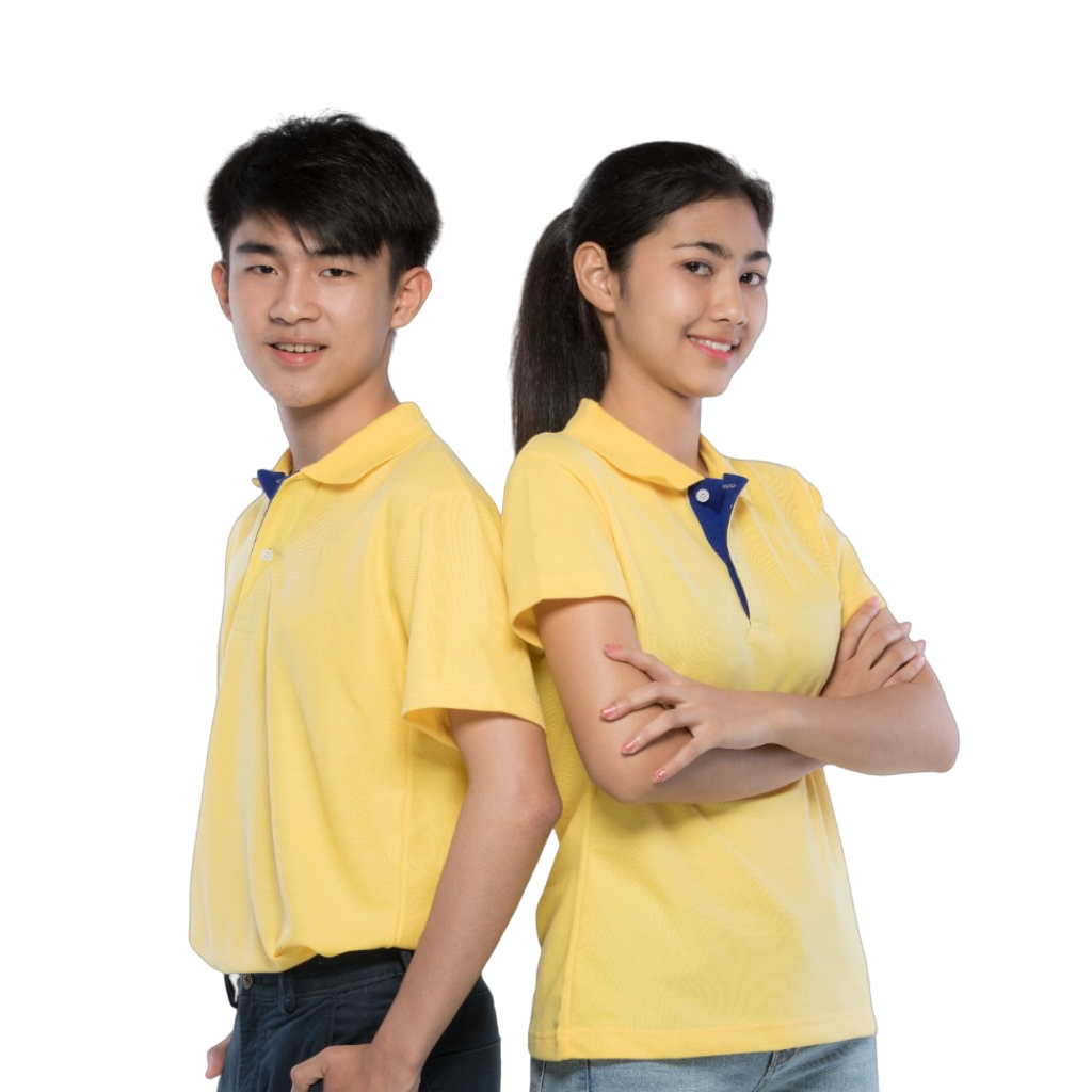เสื้อโปโลสีเหลืองSSRU มี 2 แบบ ปัก/ไม่ปัก