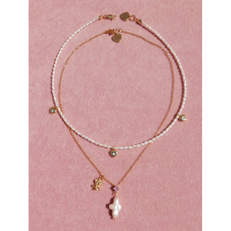 Valleydarley – สร้อยคอ petite triple couer pearl necklace ราคา ถูกที่สุด ดีลบีเคเค แกลเลอรีภาพที่ 8