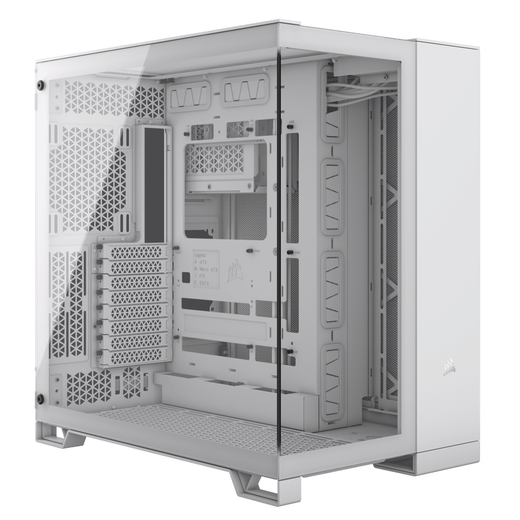 Corsair 6500X Mid-Tower Dual Chamber PC Case - White(CC-9011258-WW)