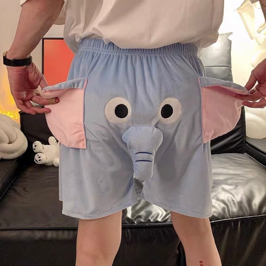 พร้อมส่ง🐘กางเกงขาสั้นงวงช้าง  ใส่นอน ใส่เท่ ตามเทรน น่ารักมาก - รูปที่ 3