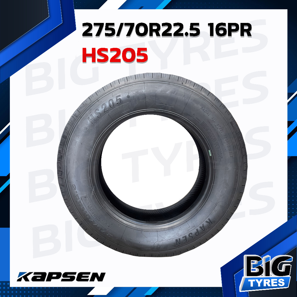 275/70R22.5 16PR ยี่ห้อ KAPSEN รุ่น HS205 ยางรถบรรทุกเรเดียล