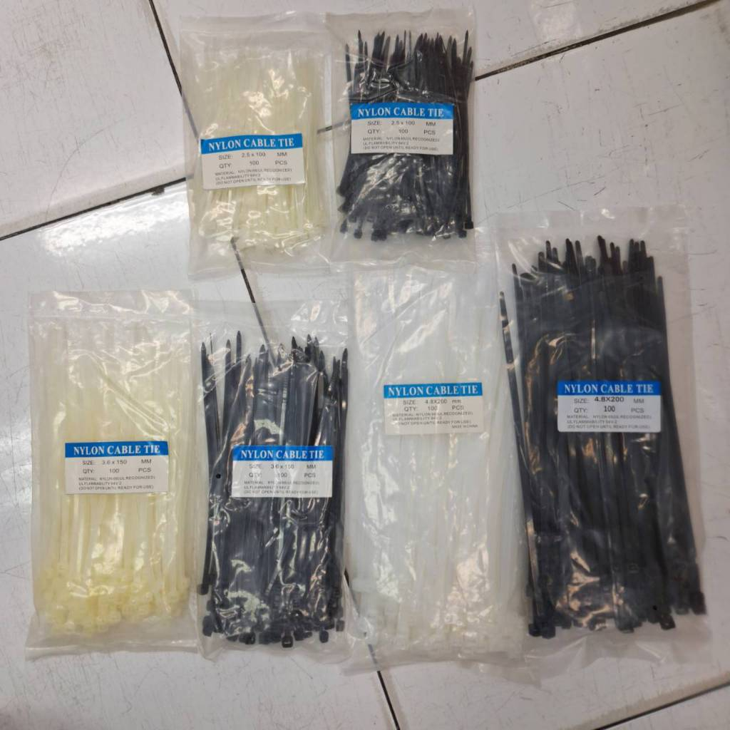 สายรัด เคเบิ้ลไทร์ 2.5x100mm/3.6x150mm/4.8x200mm รูปที่ 2