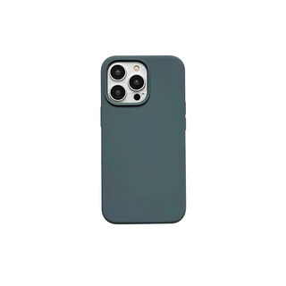 Supercase | I7P-i17promax เคสซิลิโคน กันเปื้อน บุกำมะหยี่ Silicone Cover Case Pine Green สีเขียว