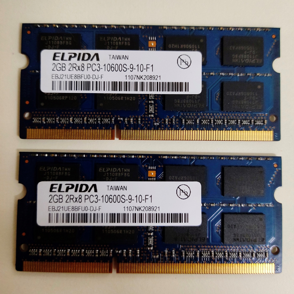 RAM NB  DD3 1333MHz (PC3-10600) ELPIDA 2GB จำนวน 1 คู่ แรมโน้ตบุ๊ค