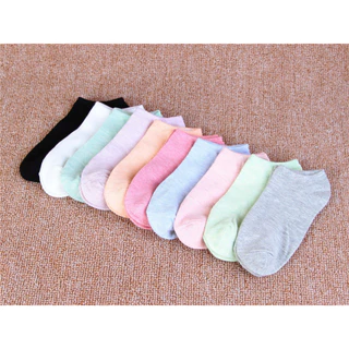 ถุงเท้าข้อสั้น หลากสี 10สีให้เลือก ถุงเท้าแฟชั่น NO.15