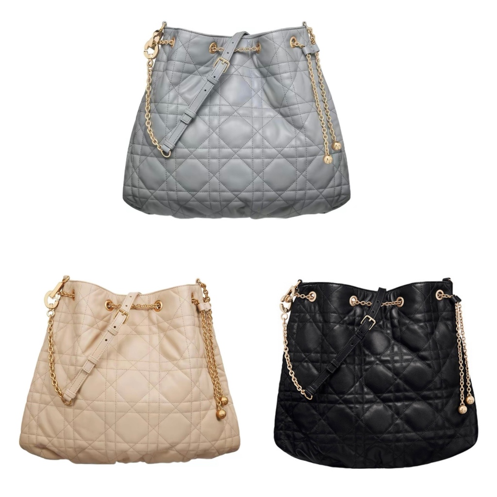 Dior/New Style/Cannage/Bucket Bag/กระเป๋าสะพาย/ของแท้ 100%