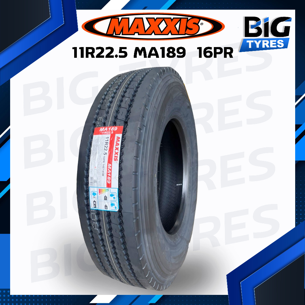 11R22.5 16PR ยี่ห้อ MAXXIS รุ่น MA189 ยางรถบรรทุกเรเดียล