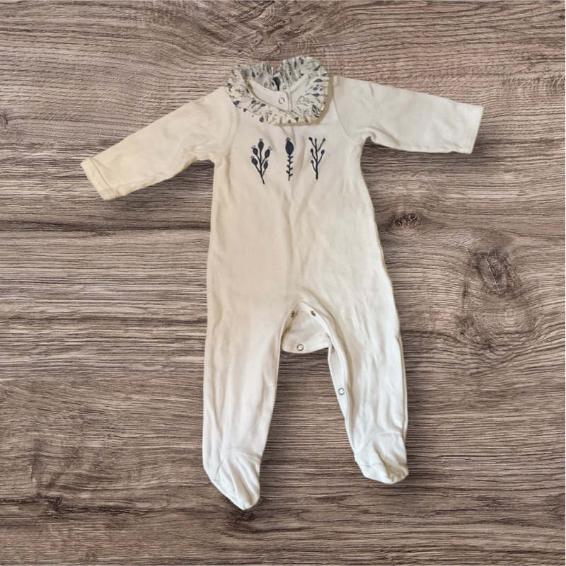 bblv ชุดนอนเด็ก ชุดหมีคลุมเท้า ไซส์ 6-9 mos มือสอง