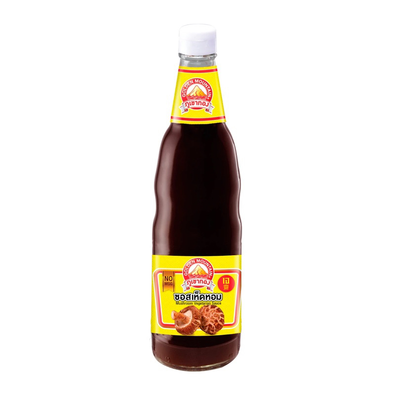 ถูเขาทอง ซอสเห็ดหอม 600 มล. ขวดแก้ว fl golden mountain mushroom sauce
