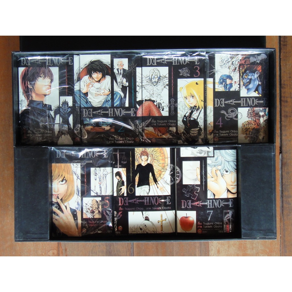 หนังสือการ์ตูน Boxset Death Note Pocket Edition เดธโน๊ต เล่ม 1-7 ครบจบ ผลงานของ Takeshi Obata ทาเกชิ โอบาตะ (มือสอง)