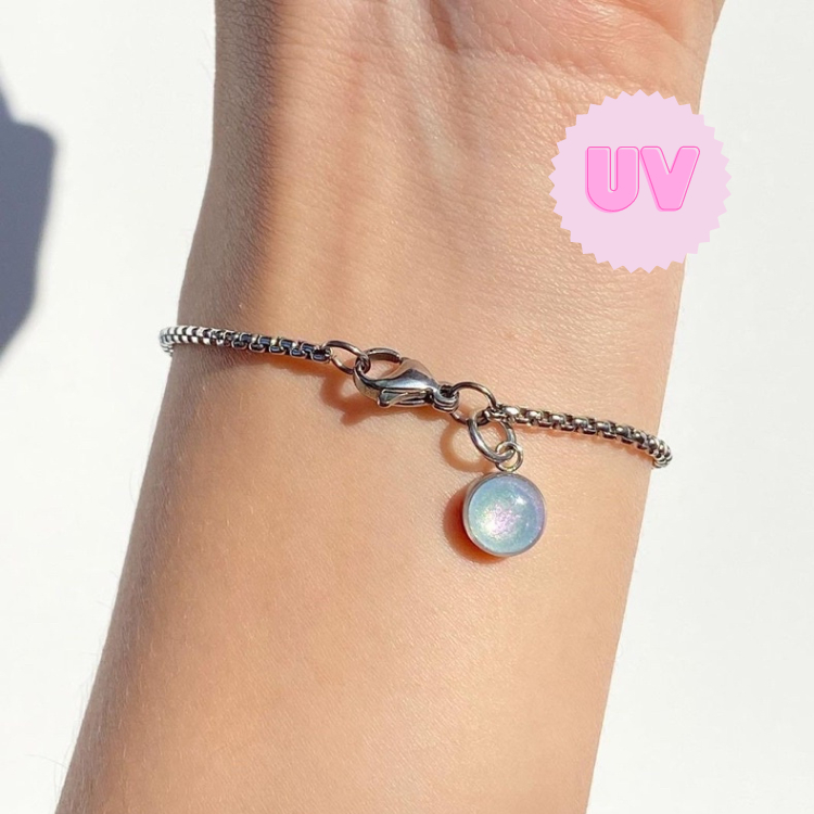 aquila สร้อยข้อมือ จี้ เปลี่ยนสีแสงแดด ข้อมือสแตนเลส
