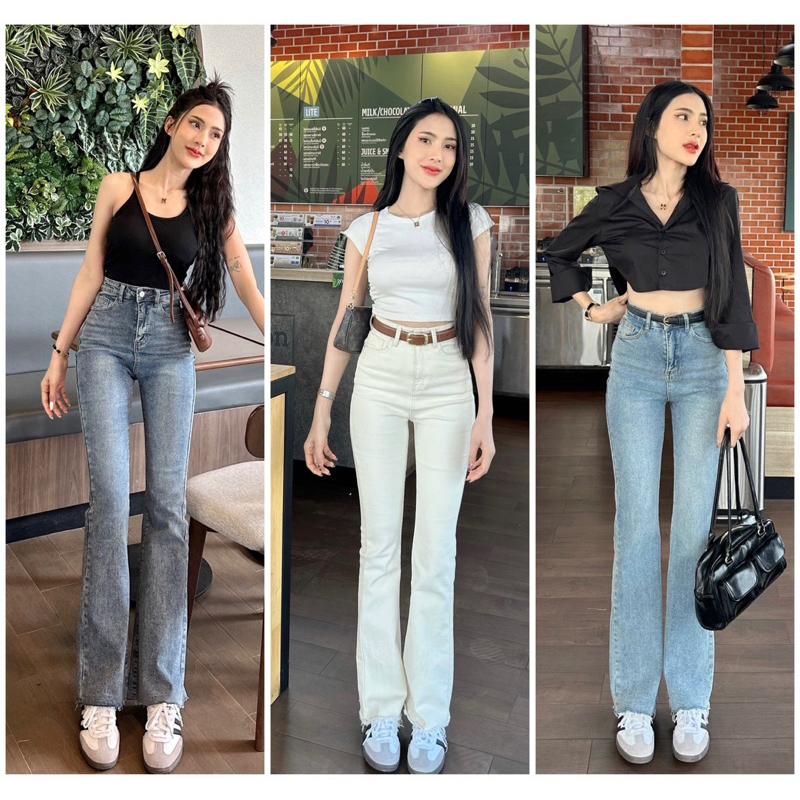 M14 ขาม้า เอวสูง ยืดเยอะ ผ้าหนานิ่มใส่สบายพอดีตัว
