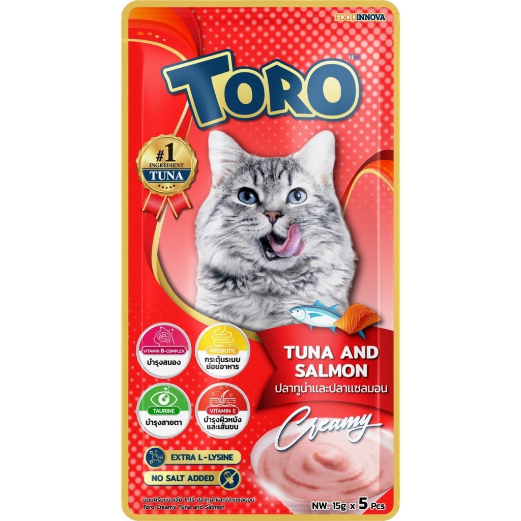 [โทโร่ แพค 5ซอง] ถูกที่สุด!!! แมวเลีย Toro toro  15ก. แพค 5ซอง