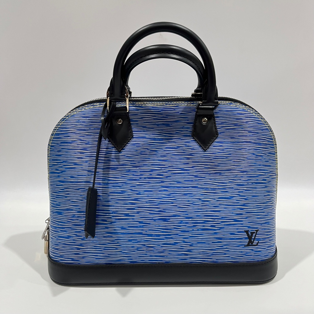 CO240200603      Louis Vuitton/ Alma Epi  Blue Epi Leather Silver Hardware PM